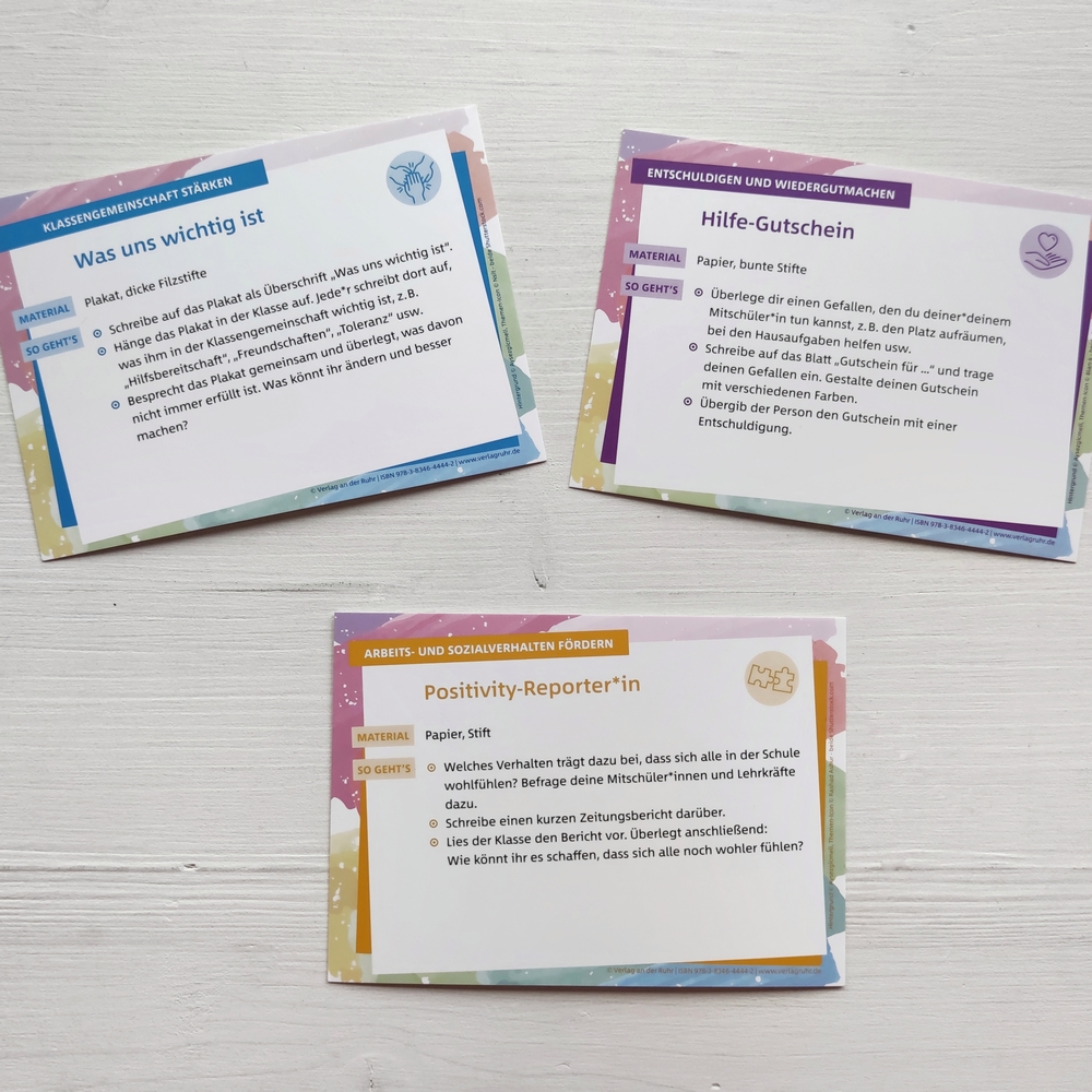 Die Positivity-Kartei für ein gutes Klassenklima