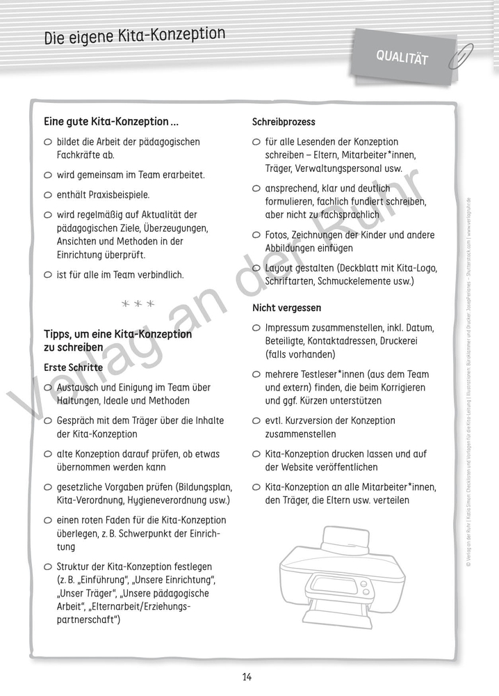 Checklisten und Vorlagen für die Kita-Leitung