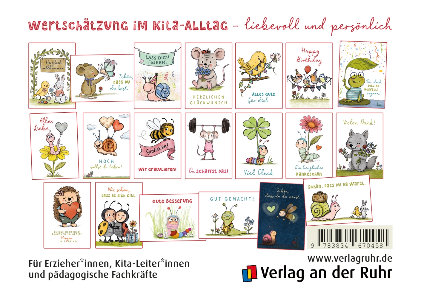 Wilma Wochenwurm - 20 Grußkarten für das Kita-Team​