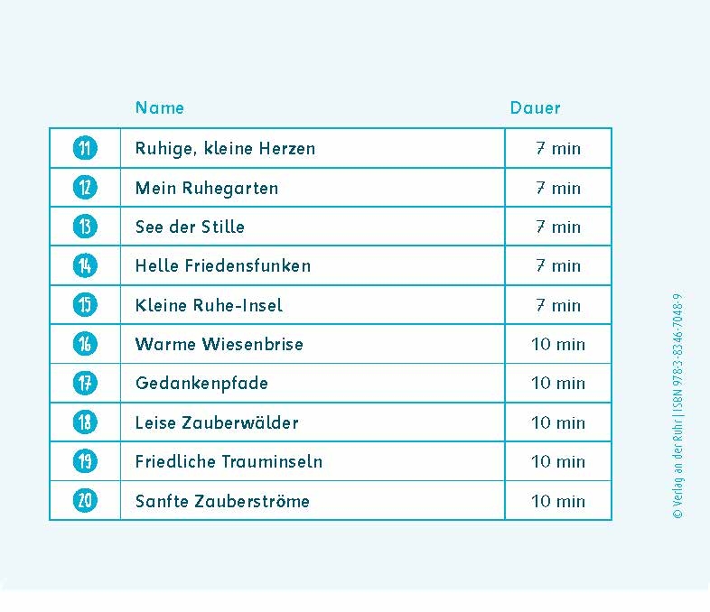 20 Musikstücke für die Stillarbeit