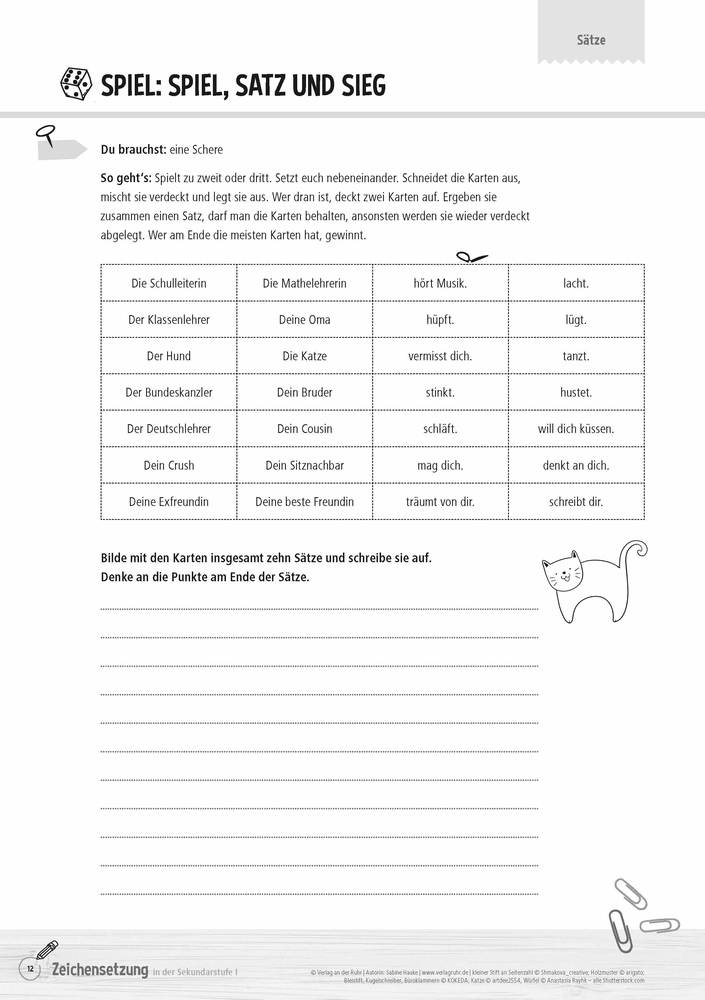 Zeichensetzung in der Sekundarstufe I