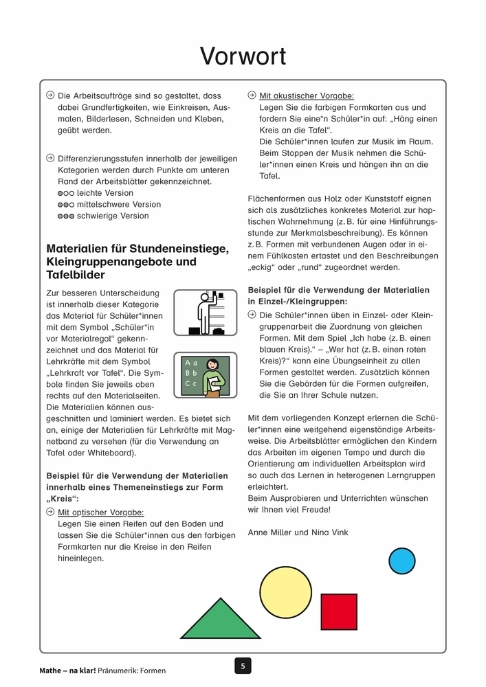 Mathe - na klar! Pränumerik: Formen