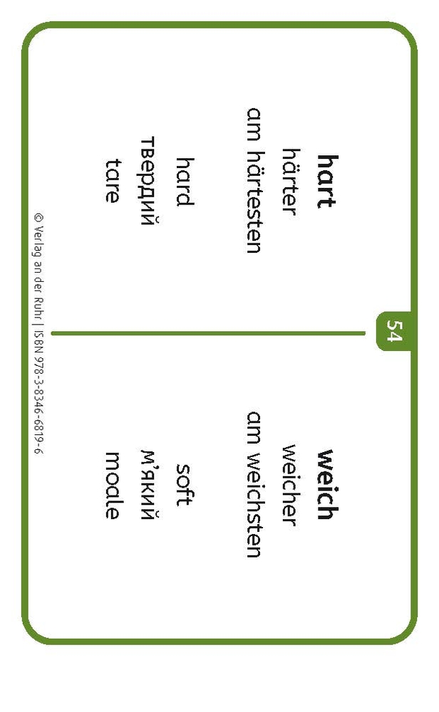 Adjektive - Deutsch, Englisch, Ukrainisch und Rumänisch