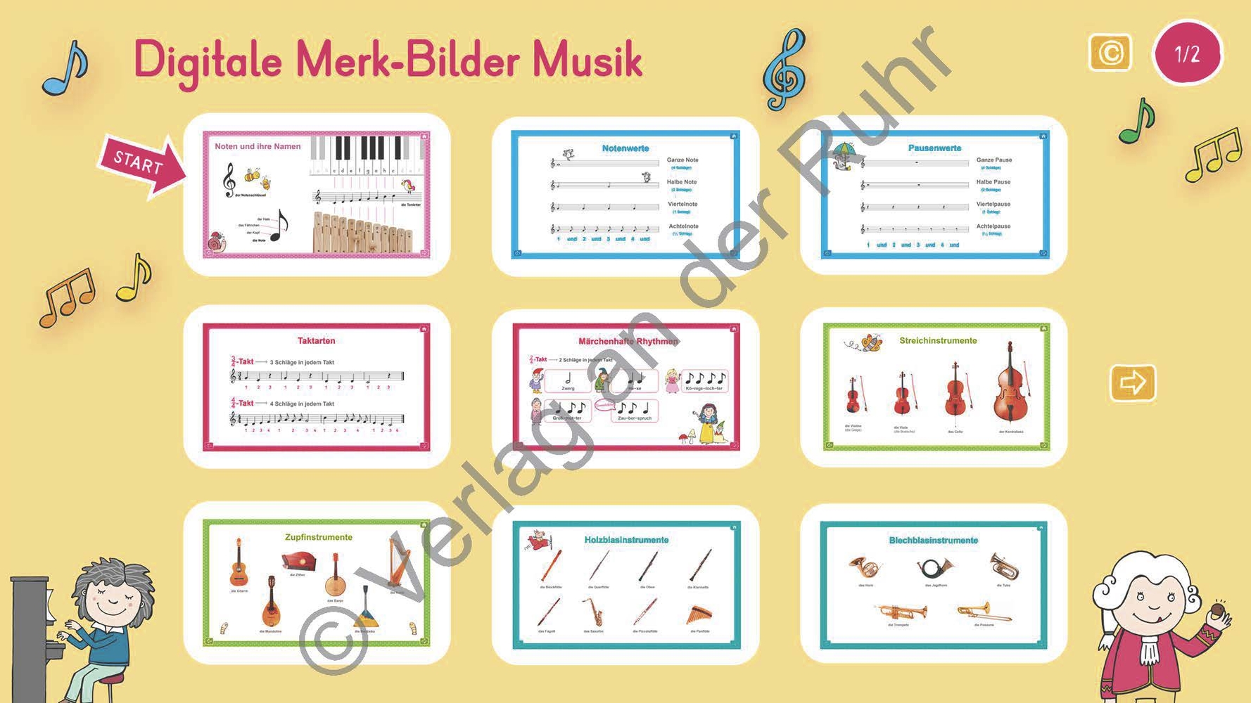 Digitale Merk-Bilder Musik - Premium-Lizenz - Online