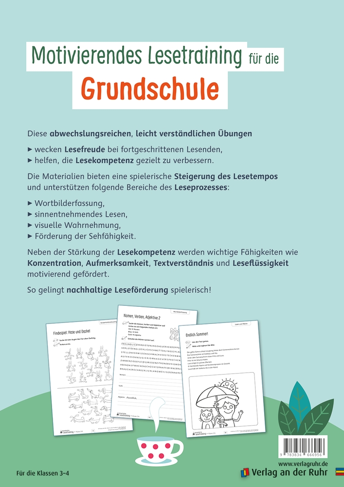 Konzentriertes Lesetraining - Klasse 3/4 Konzentriertes Lesetraining - Klasse 3/4