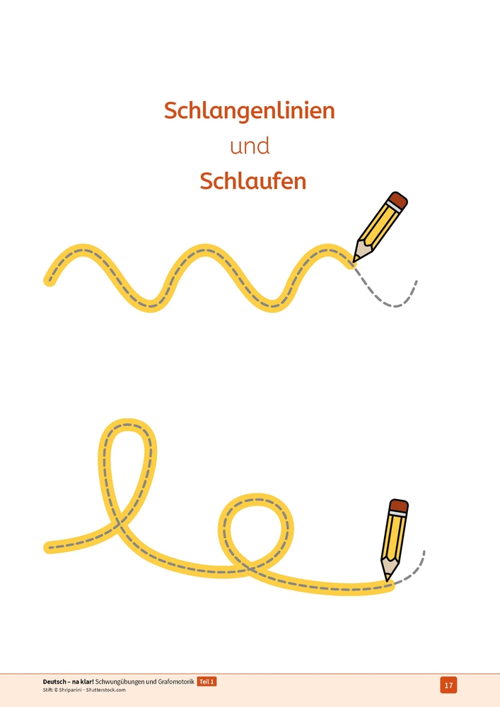 Deutsch - na klar! Schwungübungen und Grafomotorik Teil 1