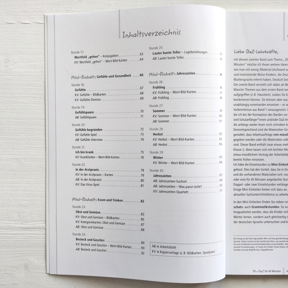 30 x DaZ für 45 Minuten – Klasse 1/2 – Band 2 30 x DaZ für 45 Minuten – Klasse 1/2 – Band 2