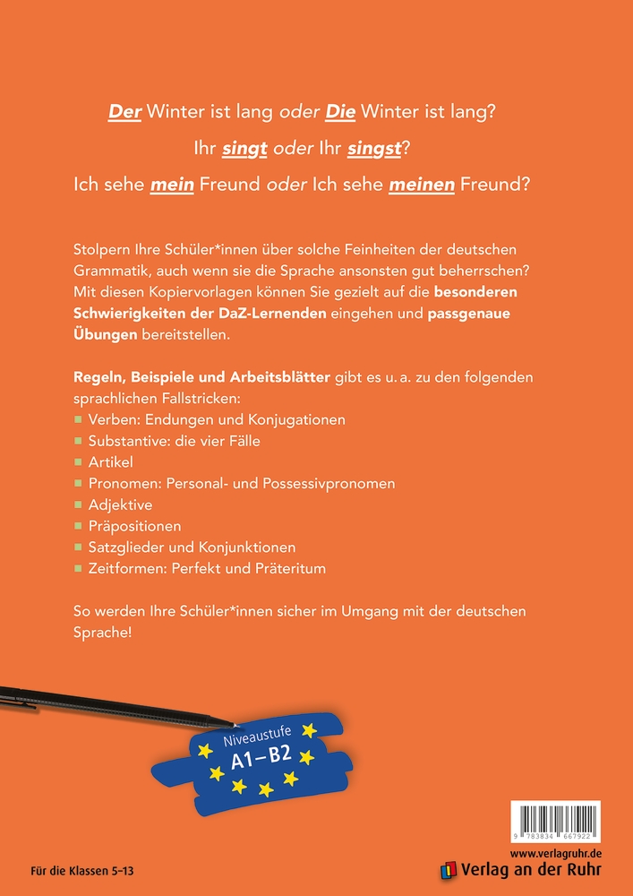 Grammatikübungen für DaZ-Lernende