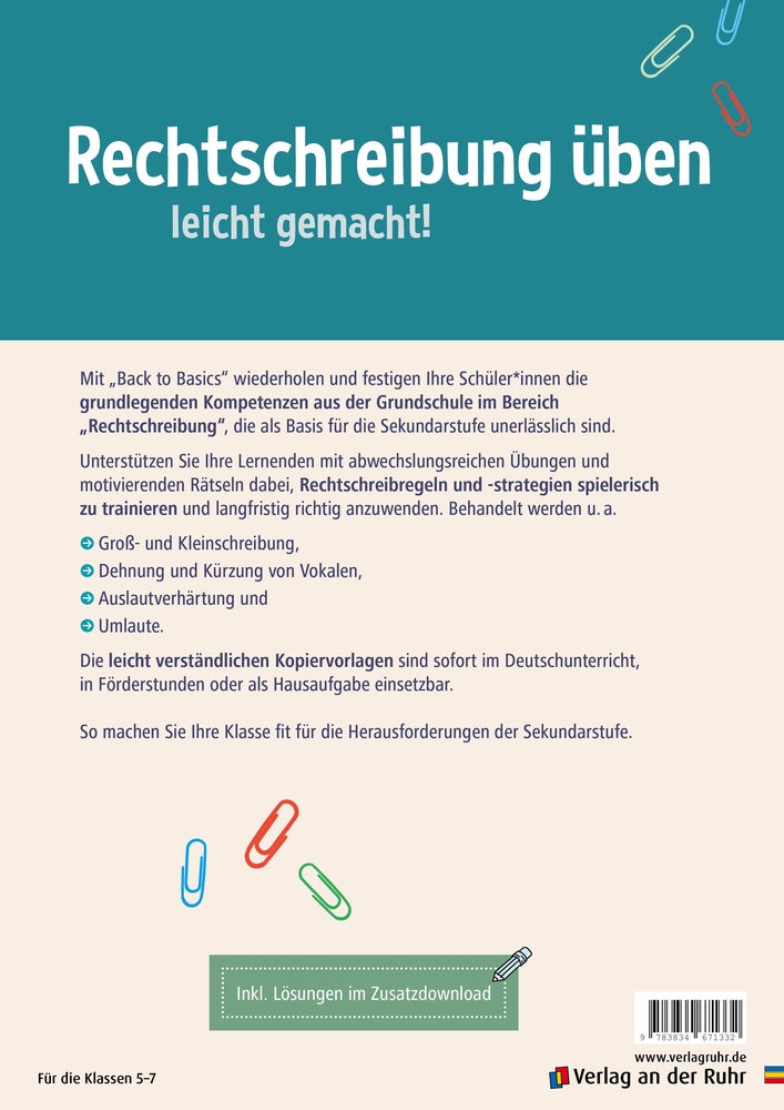 Rechtschreibung in der Sekundarstufe I