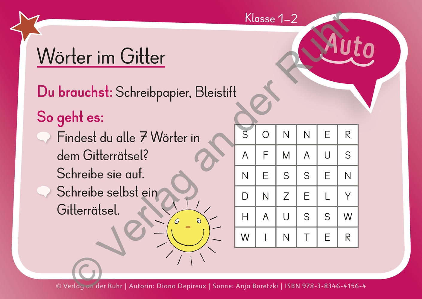 Eine Kartei für den Deutschunterricht – Klasse 1/2 Eine Kartei für den Deutschunterricht – Klasse 1/2