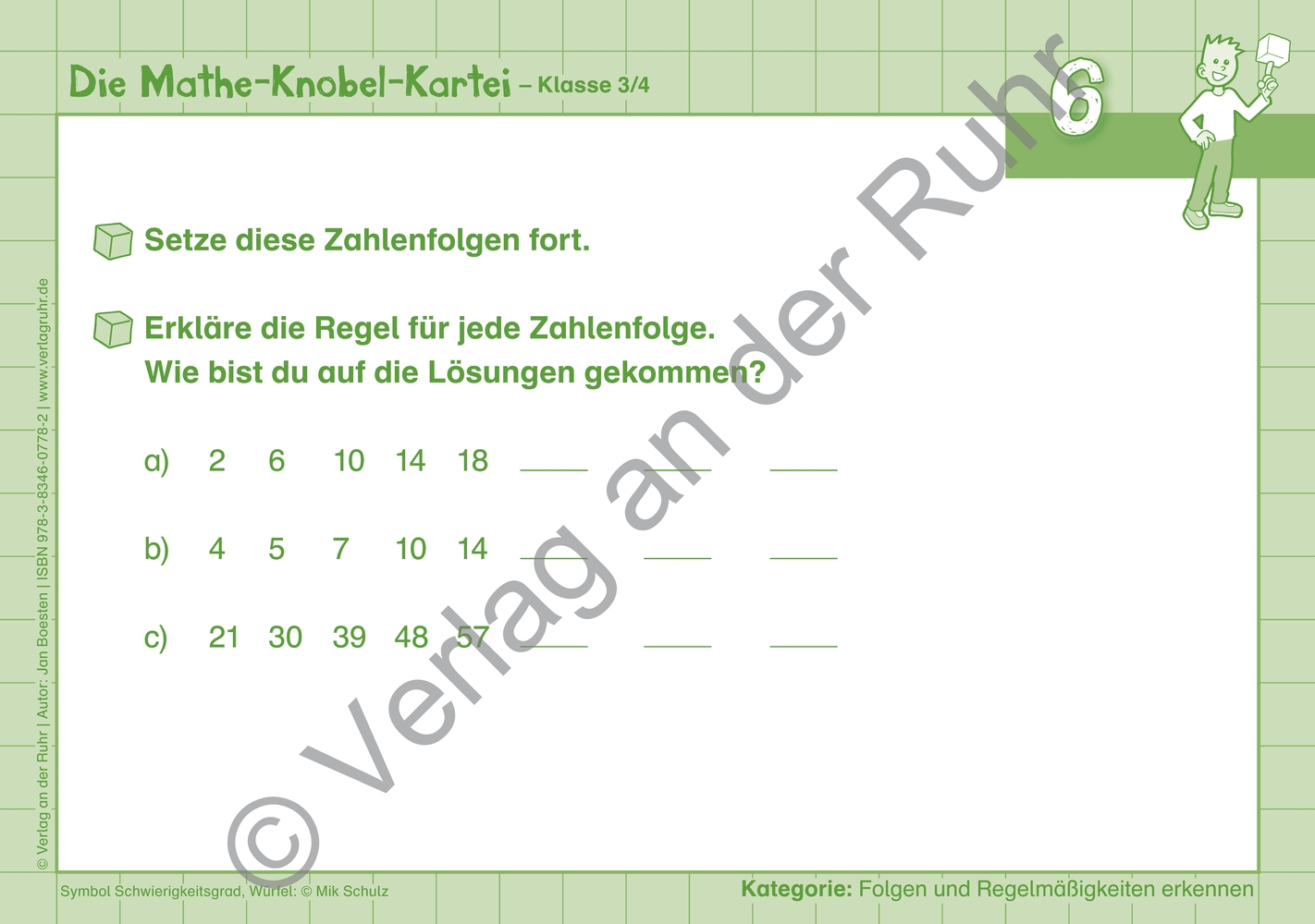 Die Mathe-Knobel-Kartei – Klasse 3/4 Die Mathe-Knobel-Kartei – Klasse 3/4