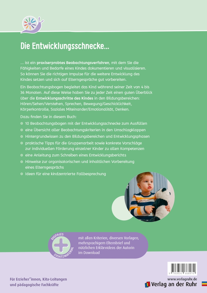 Der Beobachtungsbogen für Kinder unter 3 Jahren mit der Entwicklungsschnecke