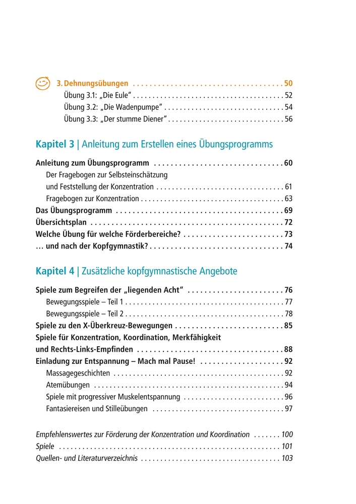 Praxisbuch Kopfgymnastik für Kinder