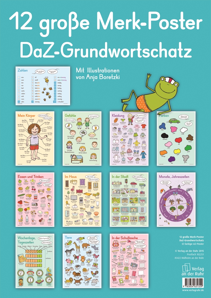 12 große Merk-Poster DaZ-Grundwortschatz