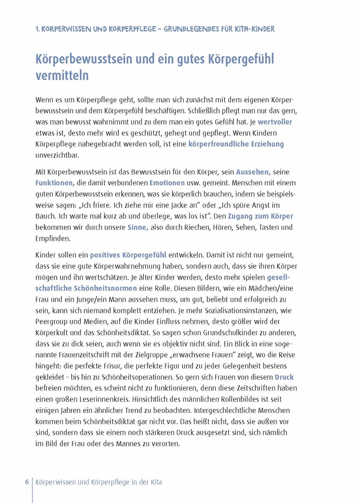 Körperwissen und Körperpflege in der Kita