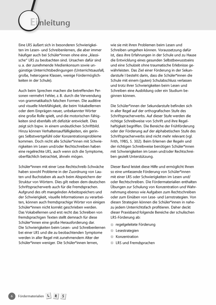 Fördermaterialien LRS