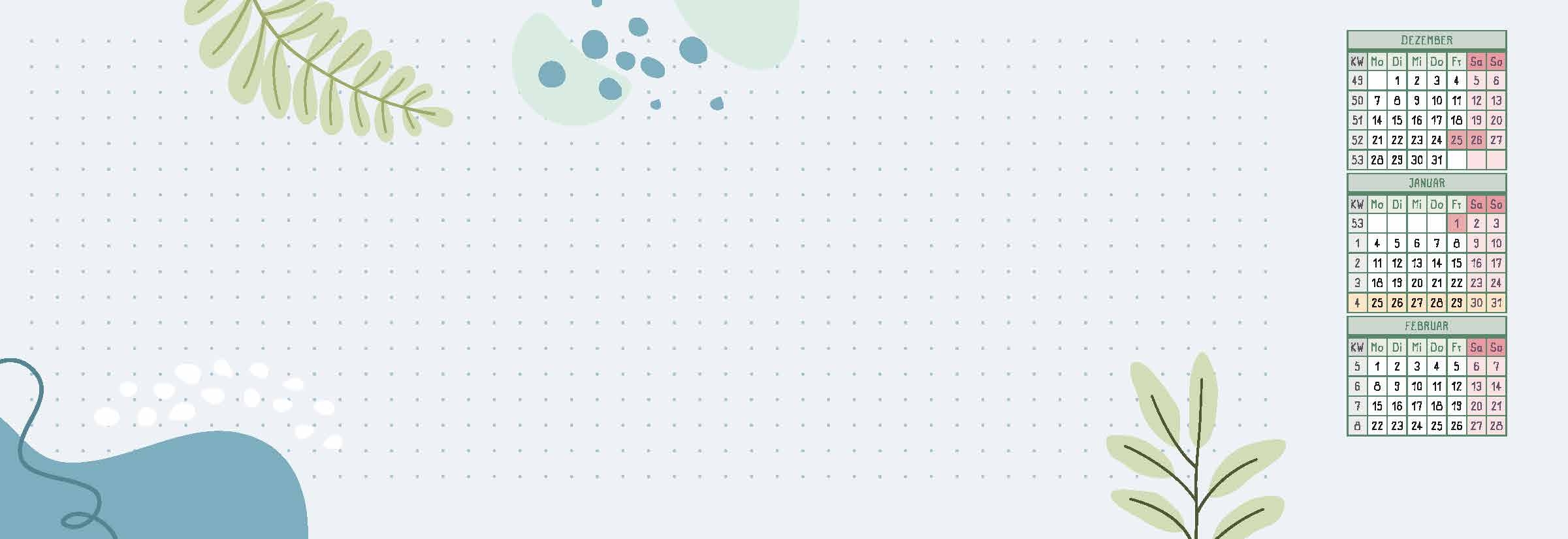 Mein Wochen-Tischkalender für das Schuljahr 2026/2027