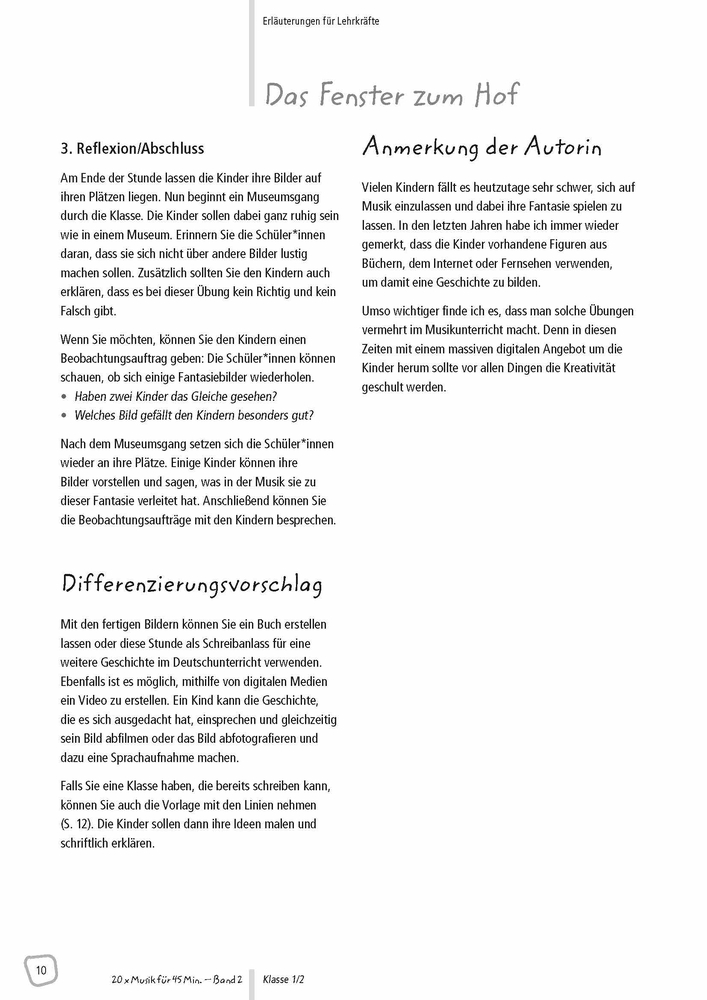 20 x Musik für 45 Minuten - Klasse 1/2 - Band 2