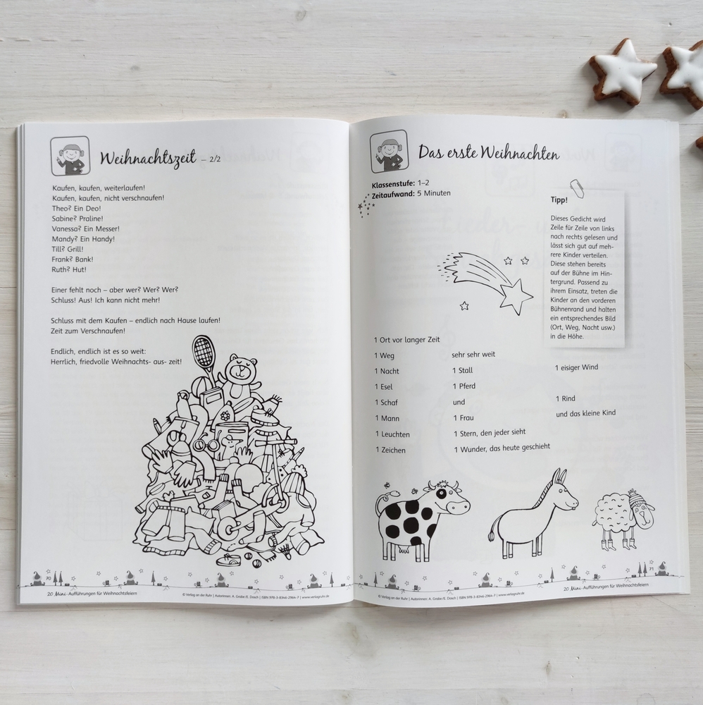 20 Mini-Aufführungen für Weihnachtsfeiern in der Grundschule 20 Mini-Aufführungen für Weihnachtsfeiern in der Grundschule