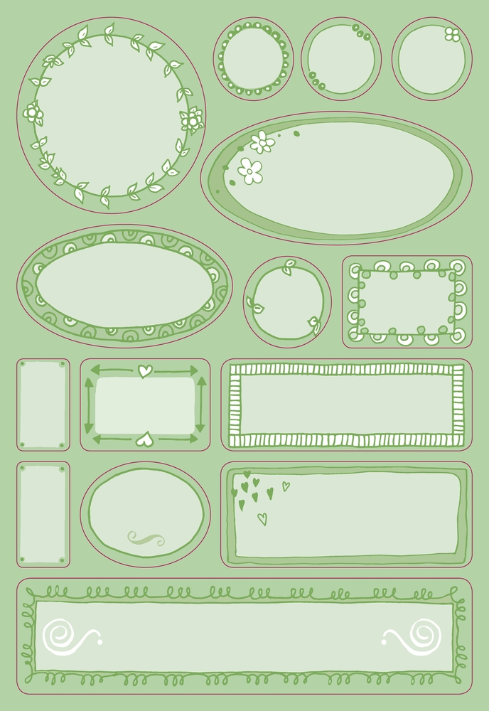 Meine 120 Blanko-Sticker