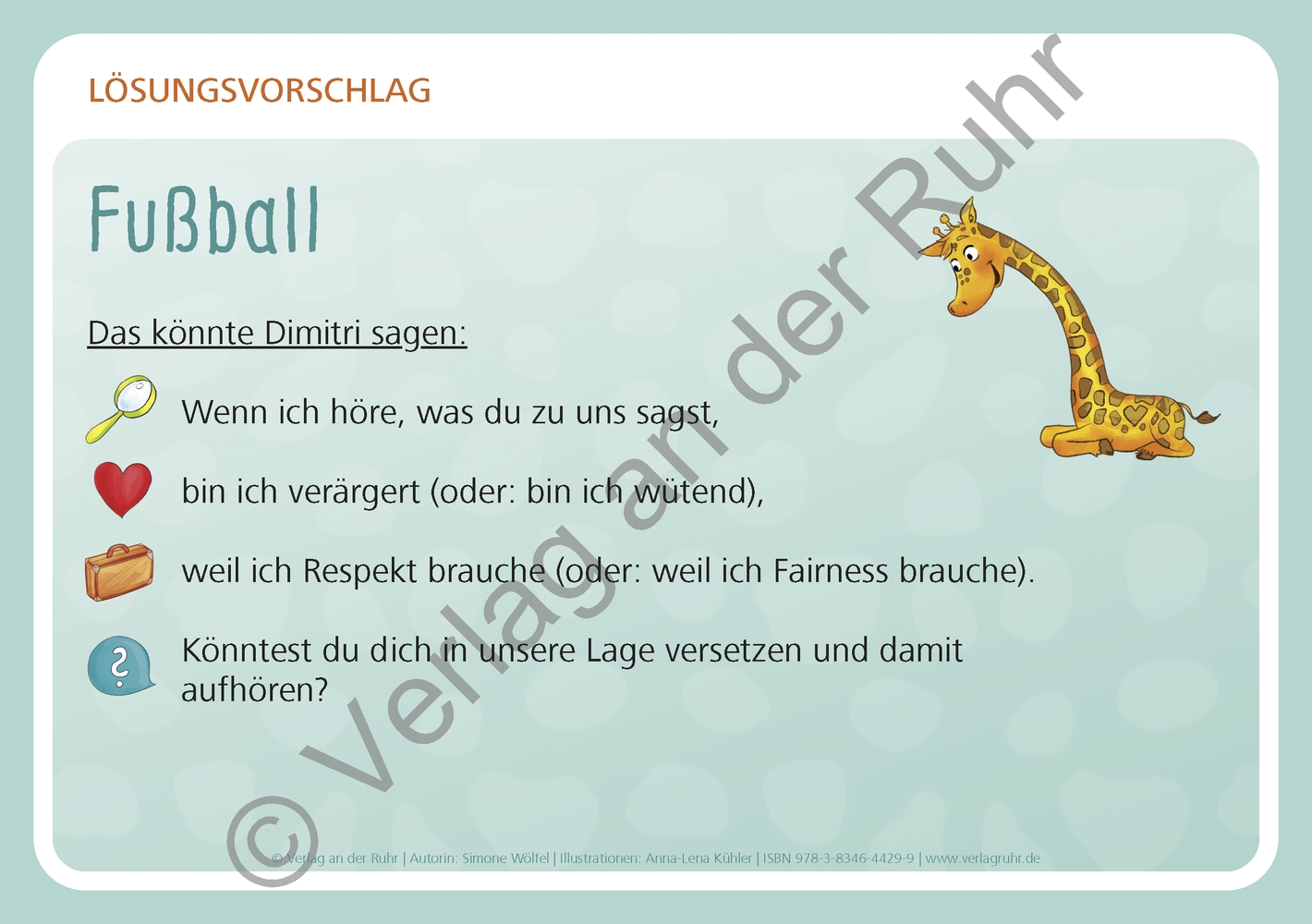 Unsere Giraffen-Kartei – Kinder üben selbstständig gewaltfreie Kommunikation mit der Giraffensprache Unsere Giraffen-Kartei – Kinder üben selbstständig gewaltfreie Kommunikation mit der Giraffensprache