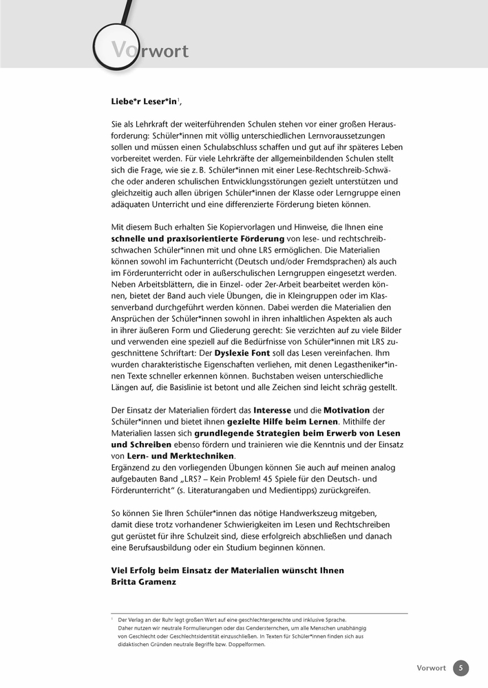 Fördermaterialien LRS