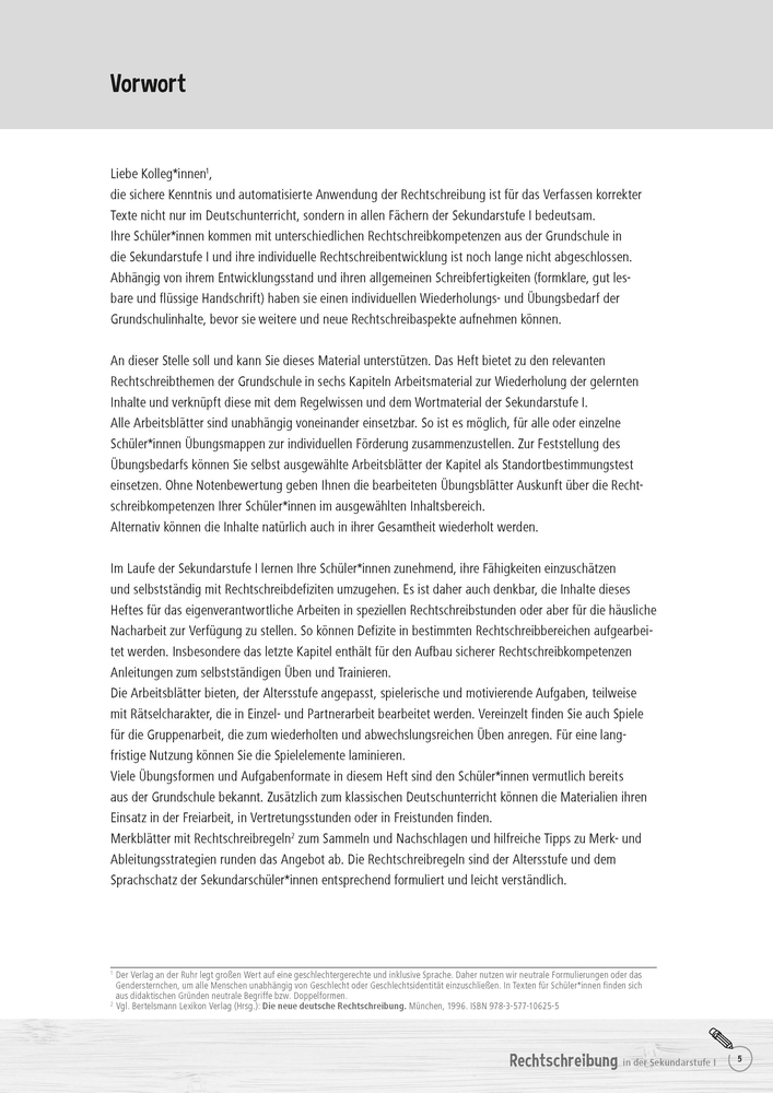 Rechtschreibung in der Sekundarstufe I
