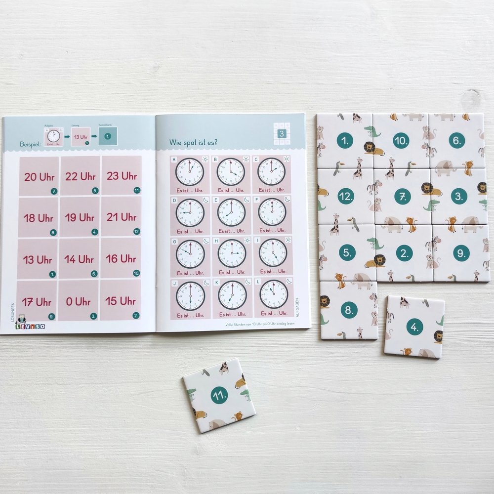 Erste Uhrzeiten lernen Erste Uhrzeiten lernen