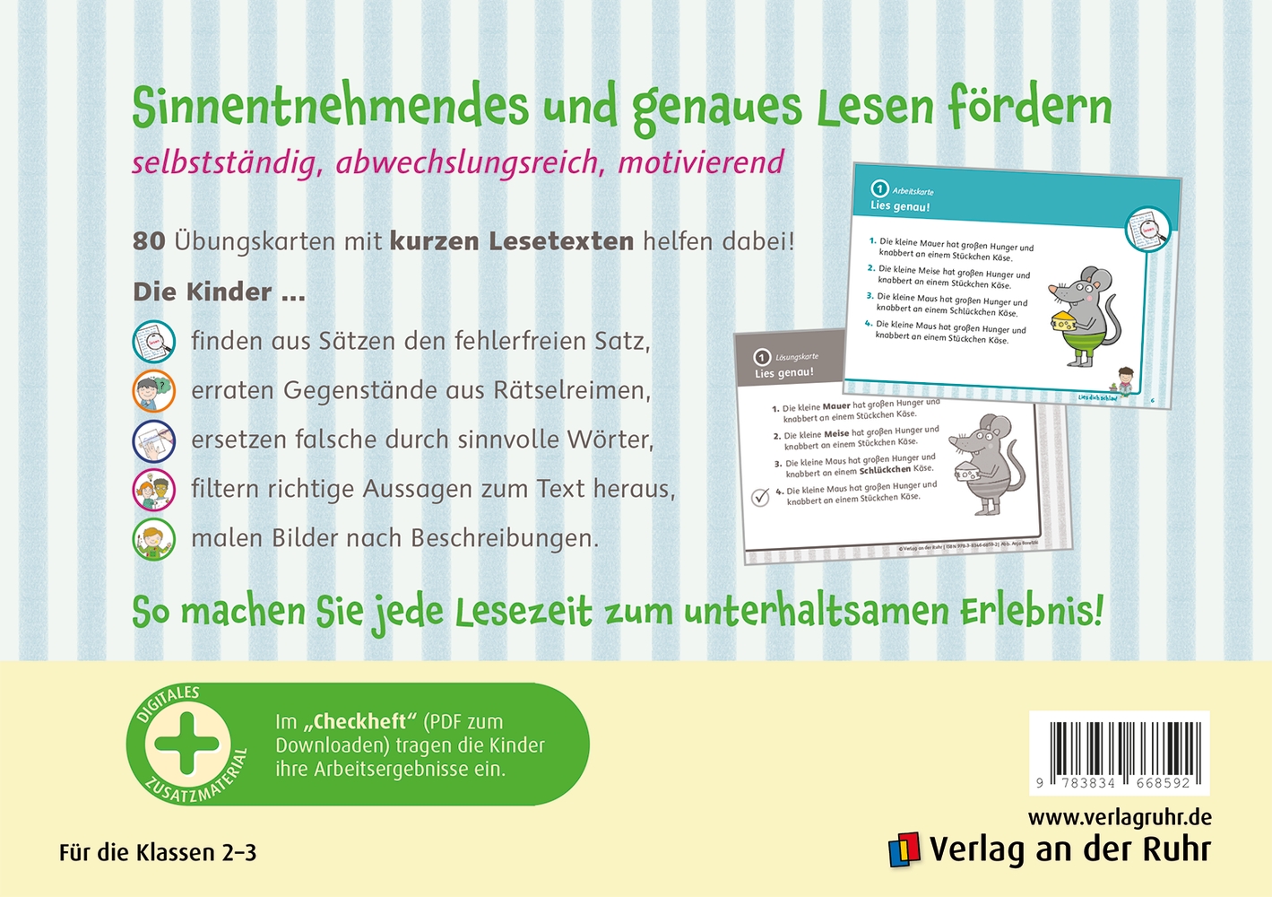Lies dich schlau! Leseförderung für Klasse 2-3