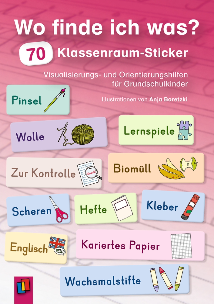 Wo finde ich was? 70 Klassenraum-Sticker