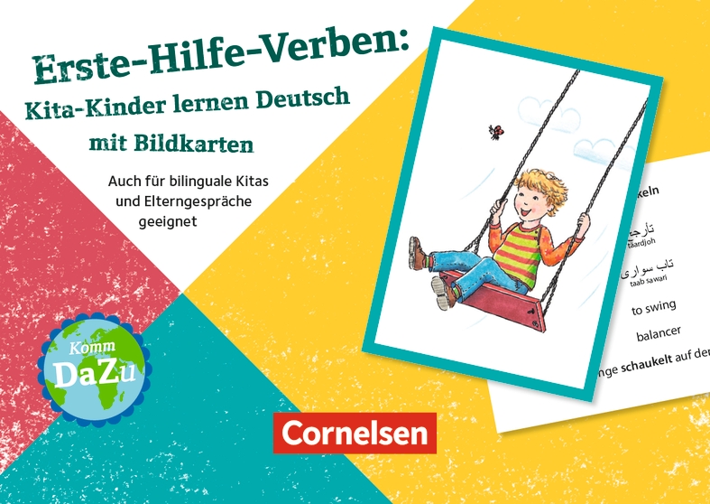 Erste-Hilfe-Verben: Kita-Kinder lernen Deutsch mit Bildkarten