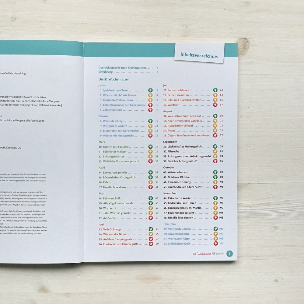 52 Wochenrätsel für Senioren 52 Wochenrätsel für Senioren