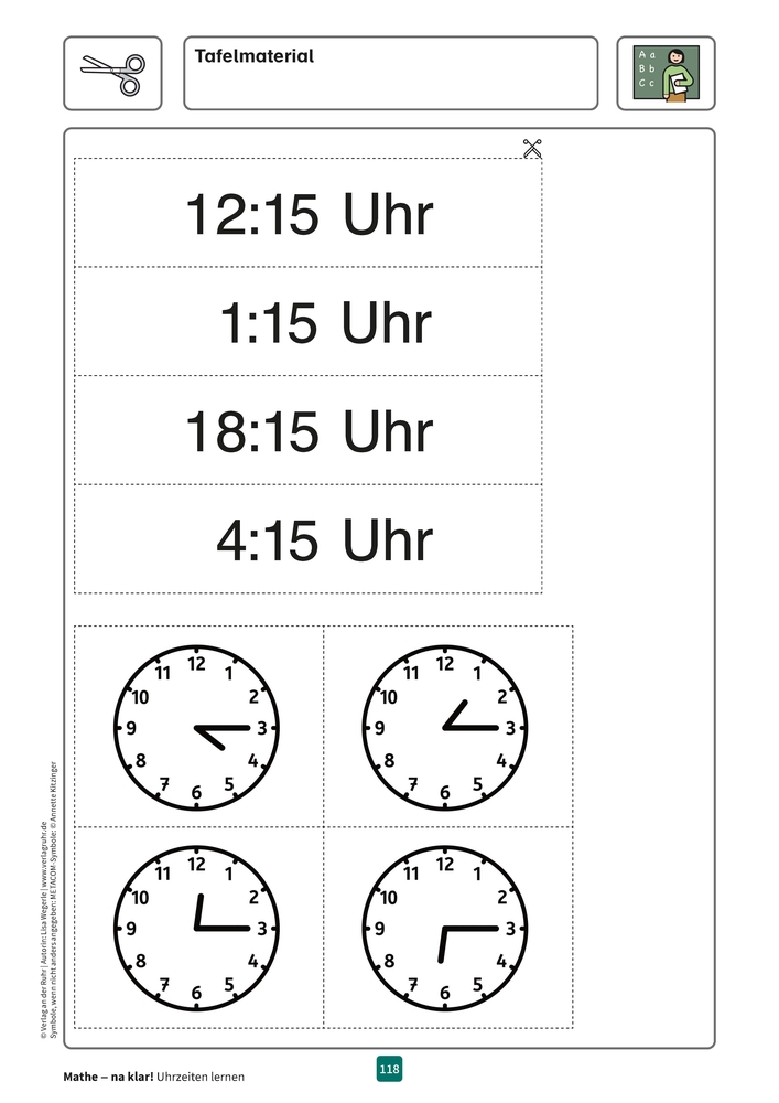 Mathe - na klar! Uhrzeiten lernen