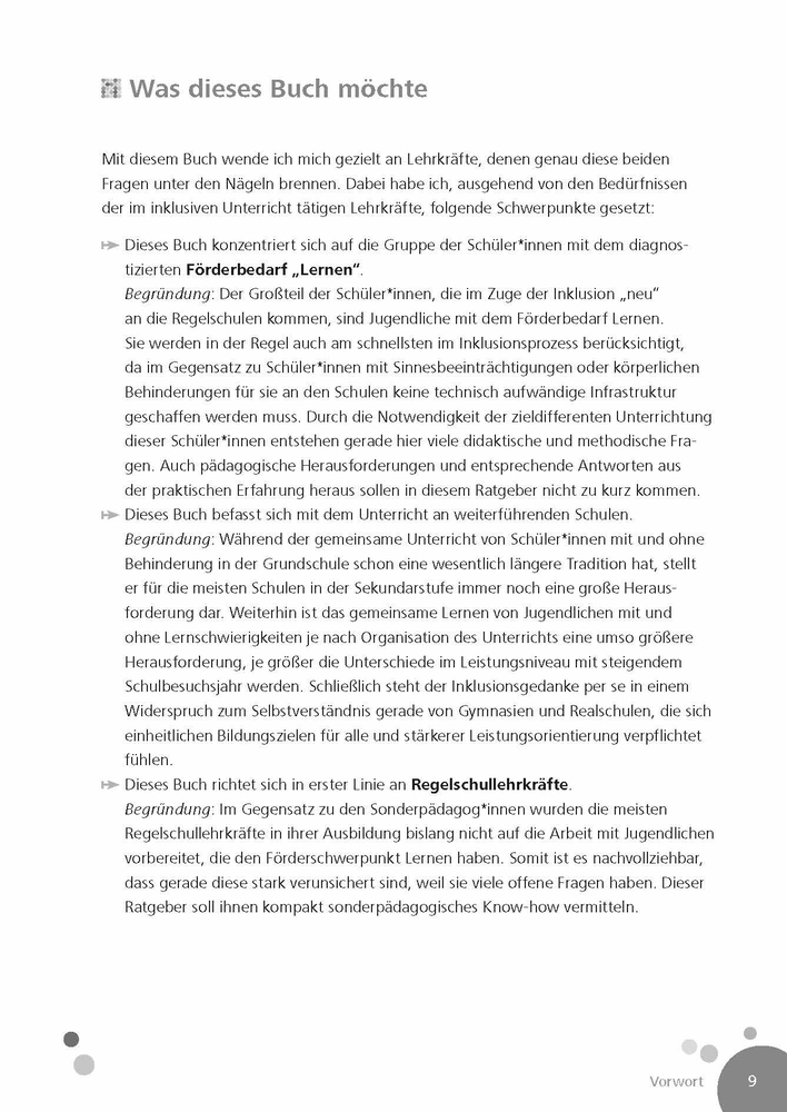 Rund um den Förderschwerpunkt Lernen