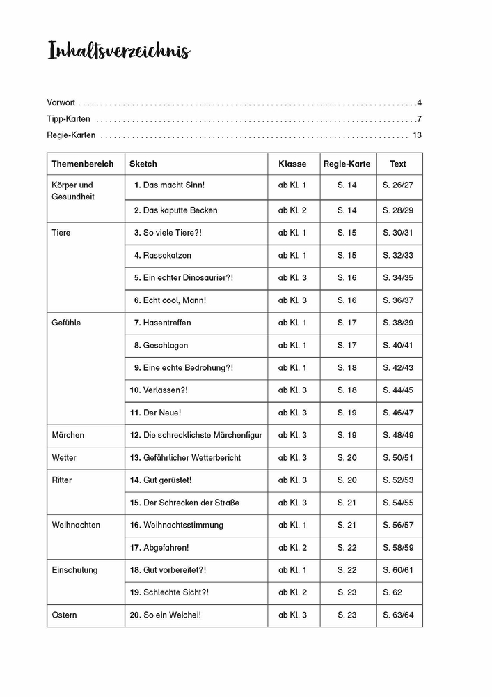20 Mini-Sketche für Grundschulkinder 20 Mini-Sketche für Grundschulkinder
