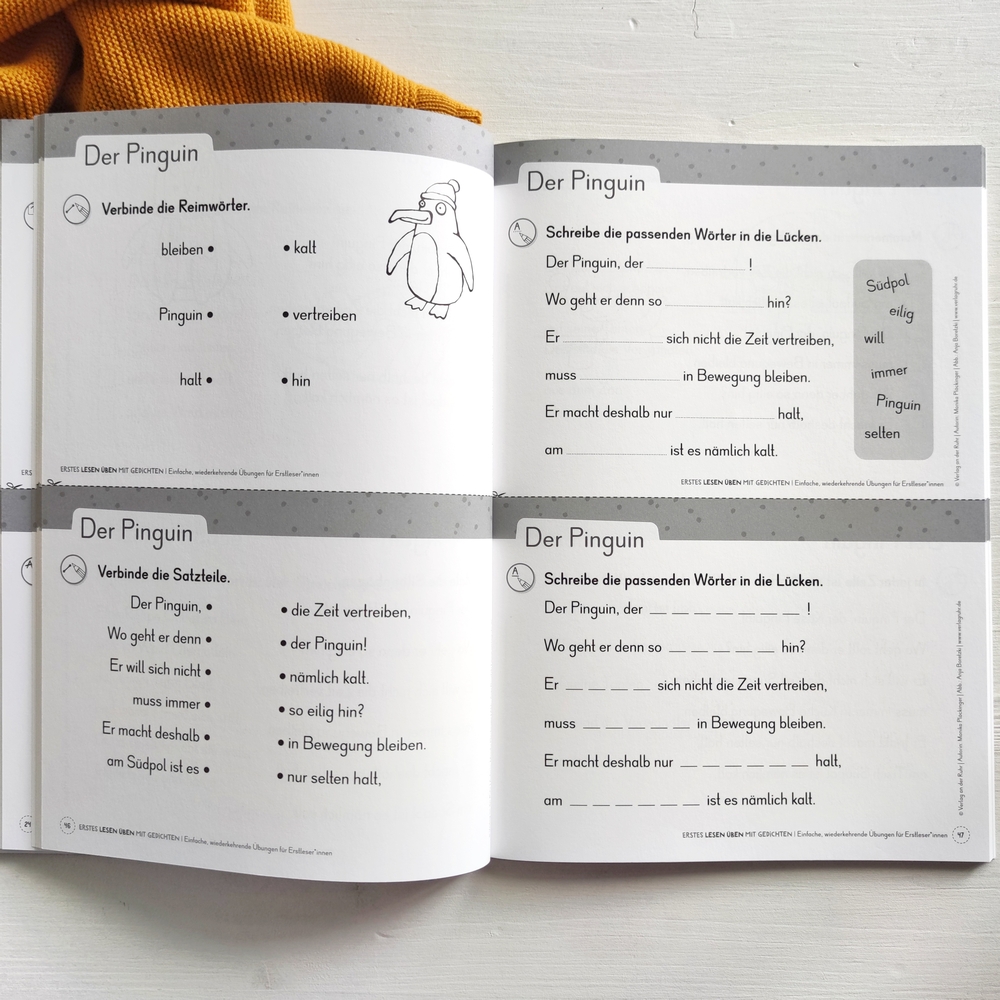 Erstes Lesen üben mit Gedichten Erstes Lesen üben mit Gedichten