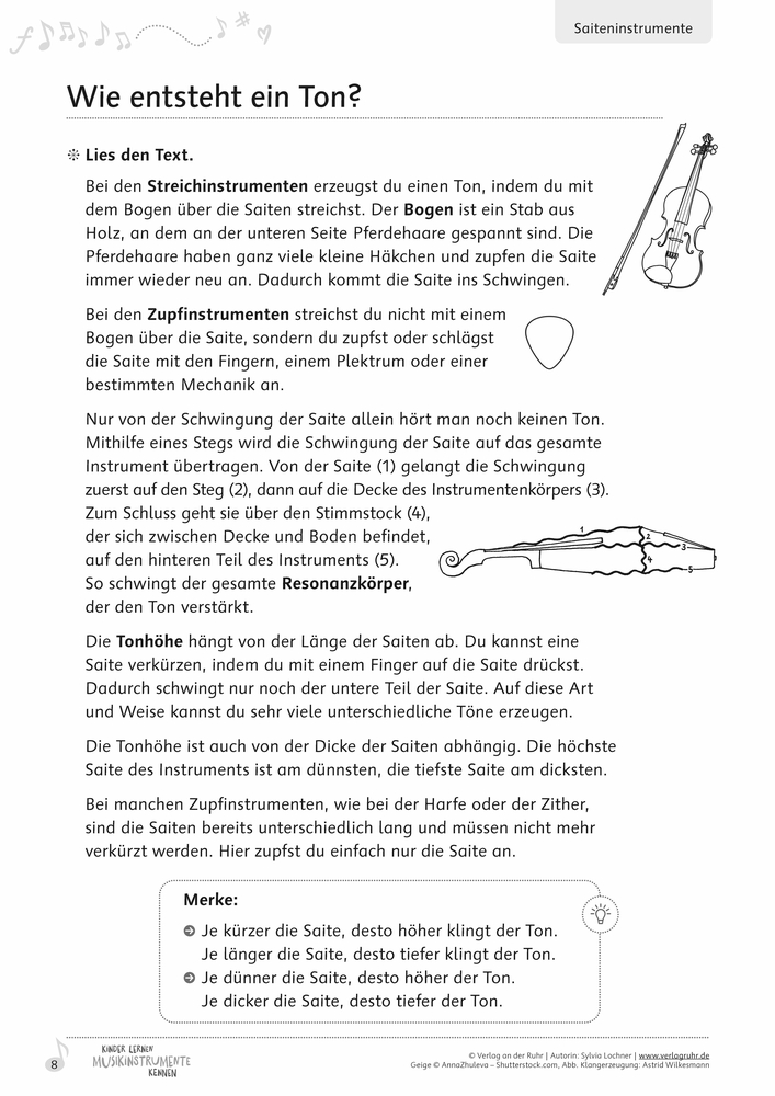 Kinder lernen Musikinstrumente kennen – Klasse 3/4