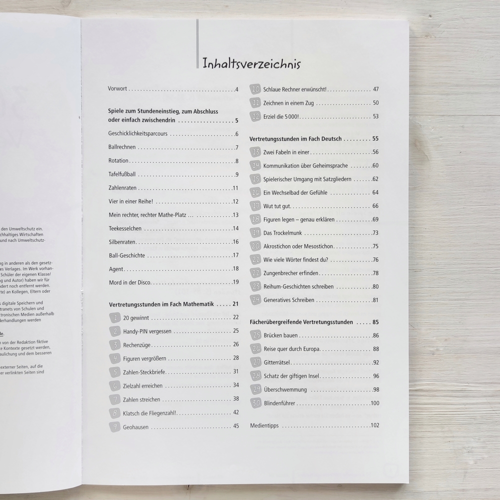 30 x sinnvolle Vertretungsstunden für 45 Minuten – Klasse 3/4 30 x sinnvolle Vertretungsstunden für 45 Minuten – Klasse 3/4