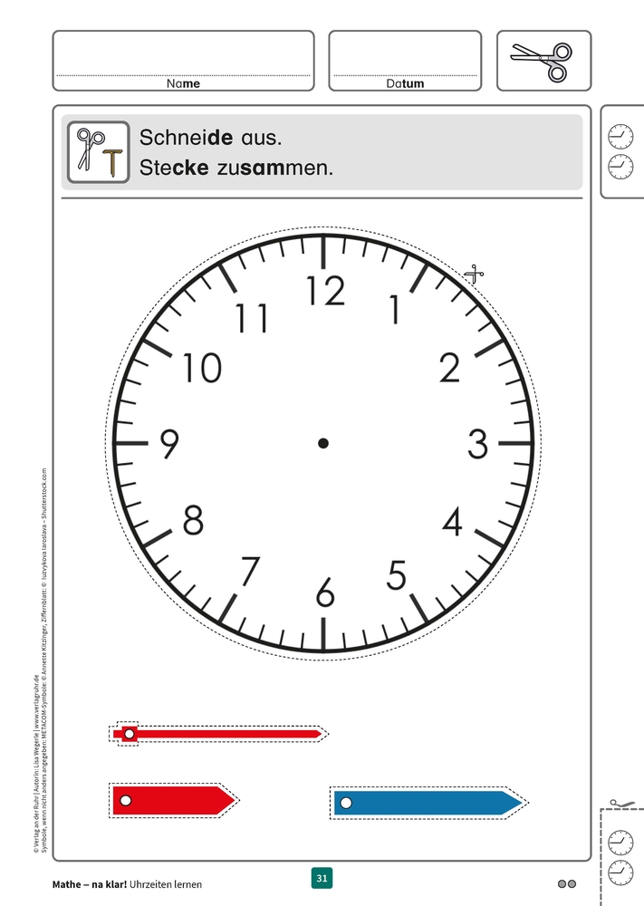 Mathe - na klar! Uhrzeiten lernen