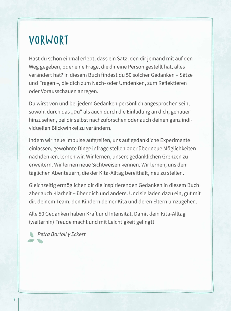 50 Gedanken für mehr Leichtigkeit im Kita-Alltag