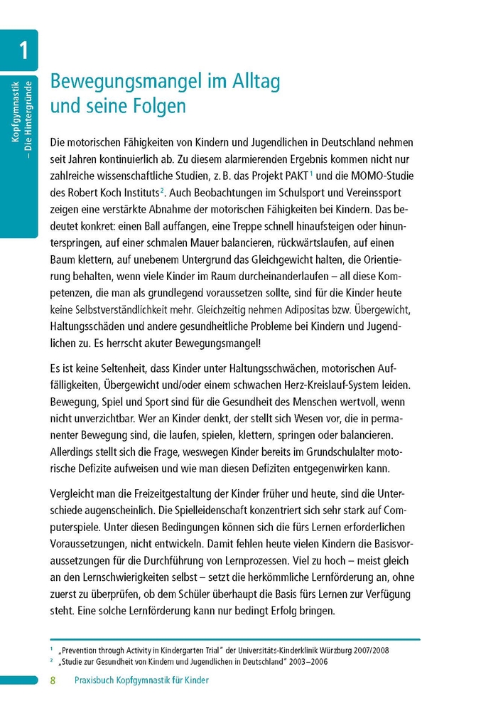 Praxisbuch Kopfgymnastik für Kinder