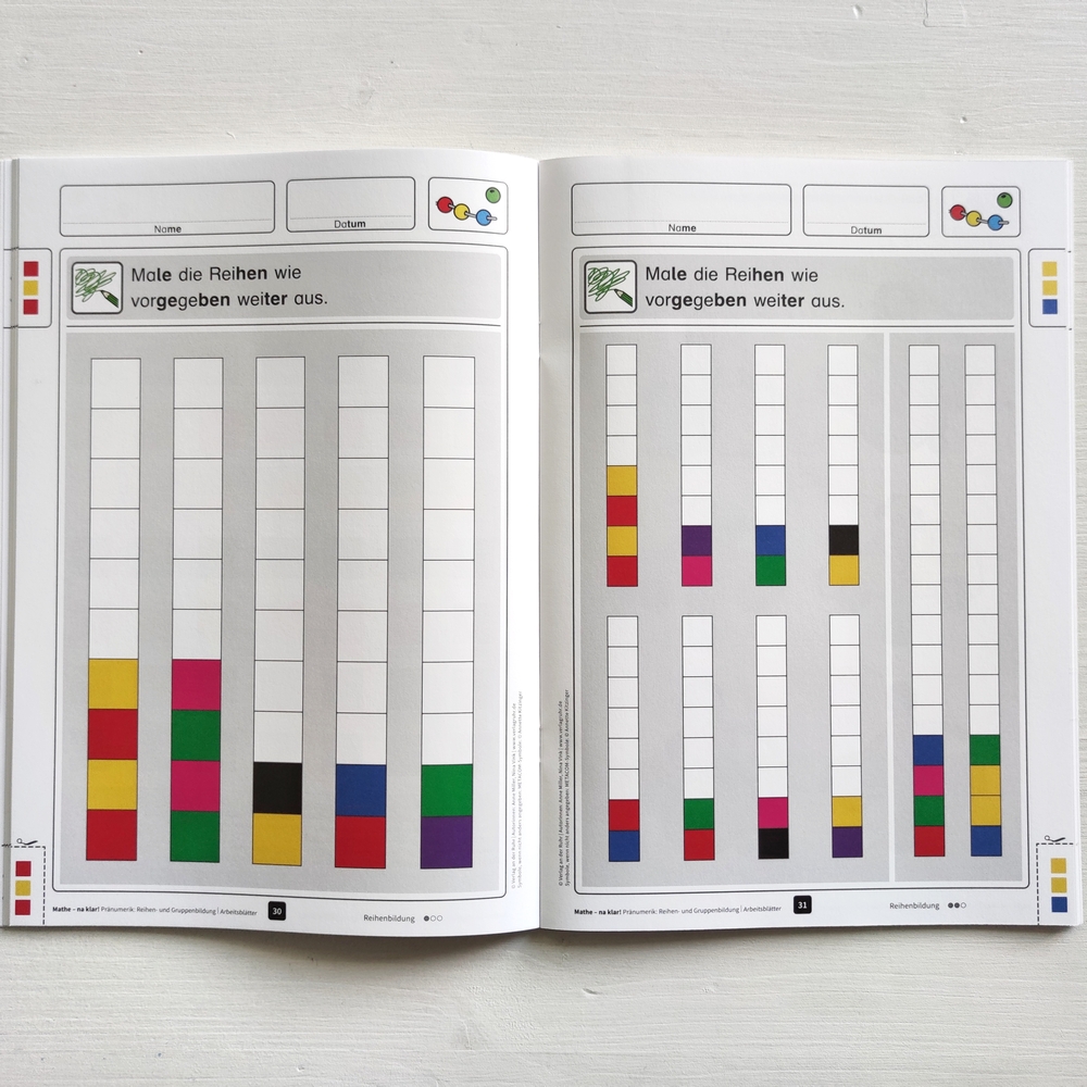Mathe - na klar! Pränumerik: Reihen- und Gruppenbildung Mathe - na klar! Pränumerik: Reihen- und Gruppenbildung