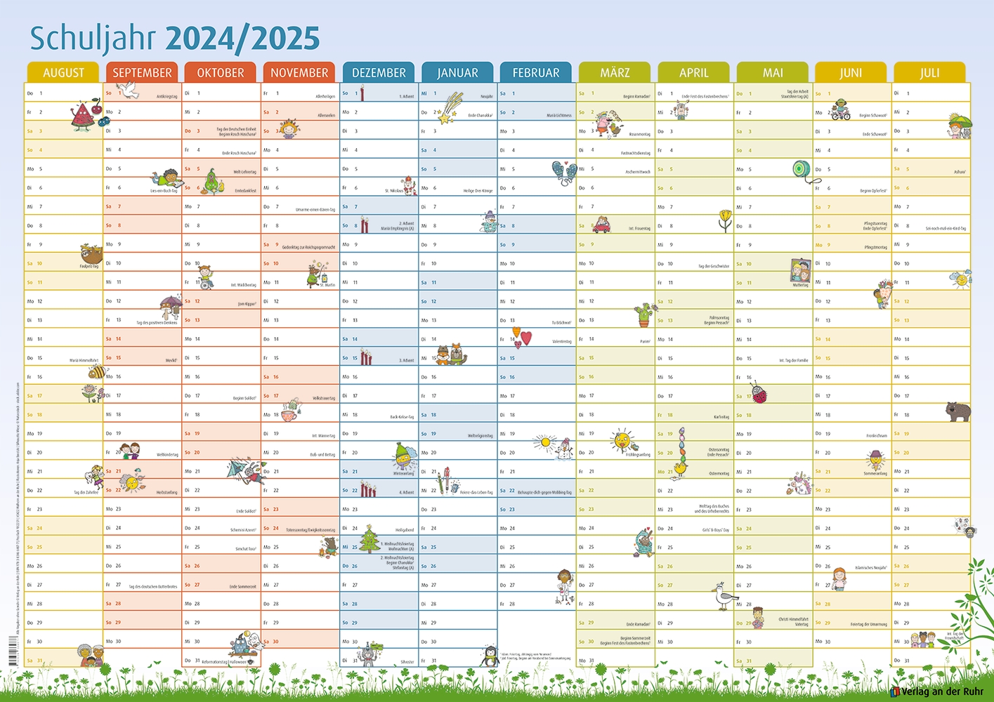 Der Schuljahres-Wandkalender 2024/2025, A1