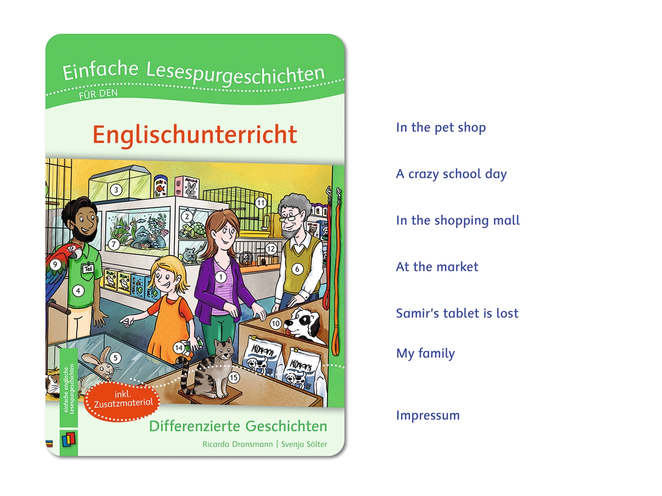 Einfache Lesespurgeschichten für den Englischunterricht - interaktiv