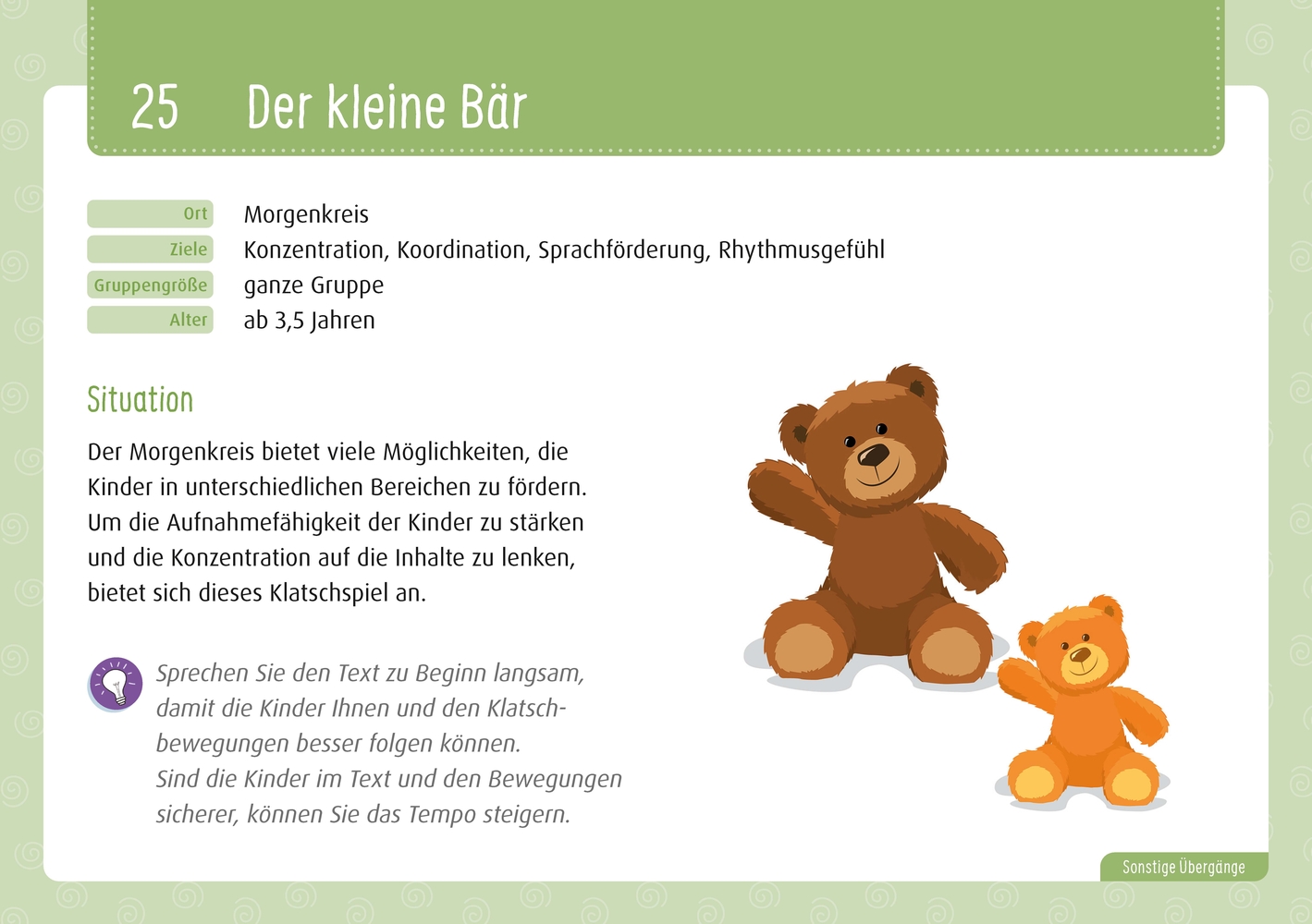 Kleine Übergänge – große Hektik?