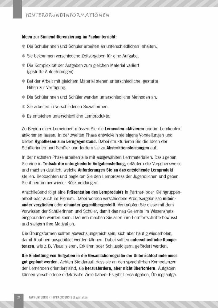 Fachunterricht sprachsensibel gestalten