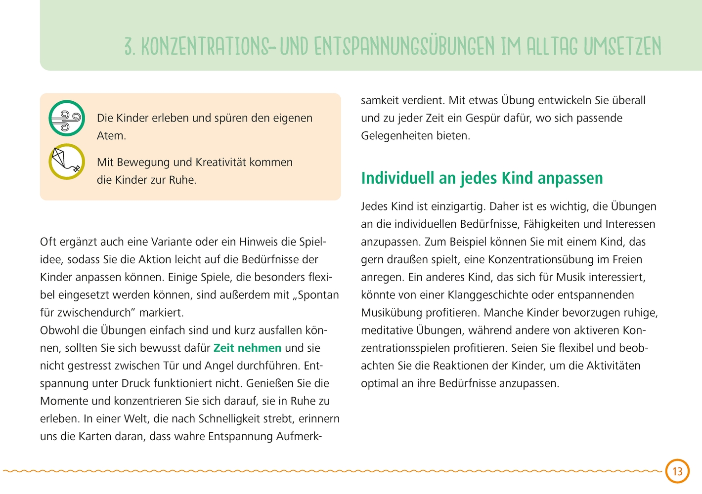 Zur Ruhe kommen in der Kita Zur Ruhe kommen in der Kita