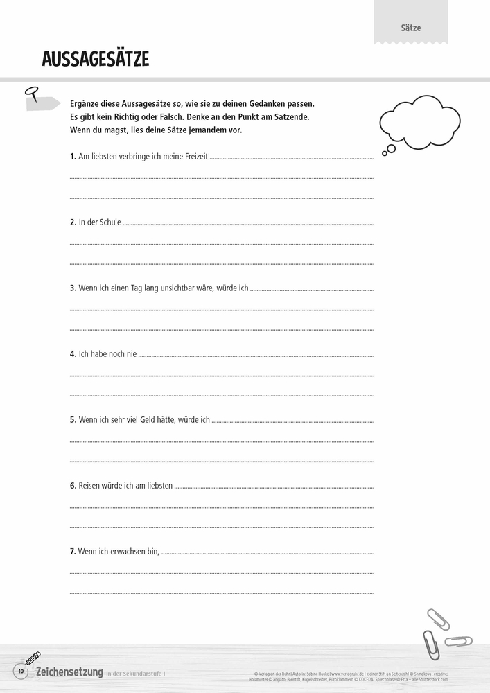 Zeichensetzung in der Sekundarstufe I