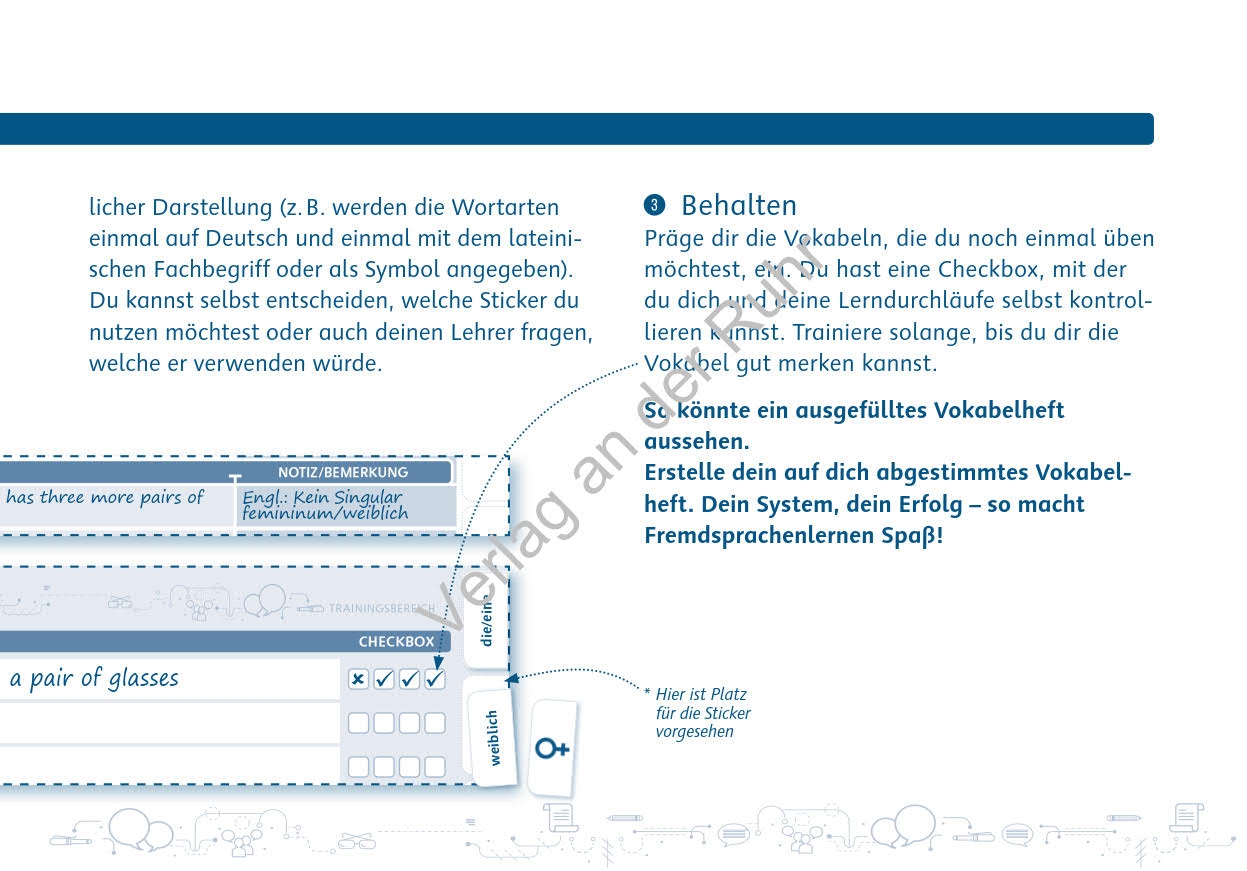 Mein Vokabelheft mit System Mein Vokabelheft mit System