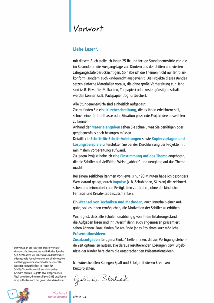 25 x Kunst für 90 Minuten – Klasse 3/4 25 x Kunst für 90 Minuten – Klasse 3/4